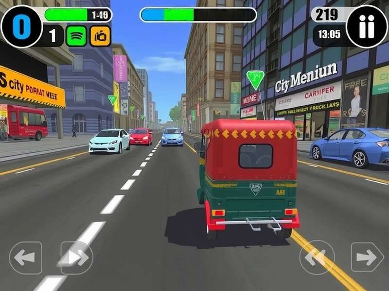 City Sprint gameplay with auto-rickshaw